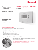 Honeywell Home RTHL221B1008/K1 Installation guide