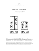 Definitive Technology SR9080BP Owner's manual