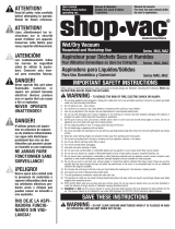 Shop Vac MACS-200D User manual