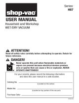 Shop Vac H87S600Cr User manual