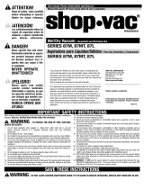 Shop-Vac 87M Series User manual