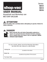 Shop Vac SS16-SQ650 User manual