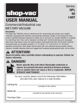 Shop Vac QPL650 User manual