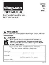 Shop Vac 14RT300D User manual