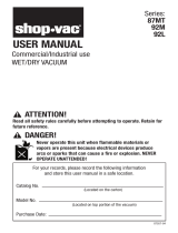 Shop Vac 92MSQ650 User manual