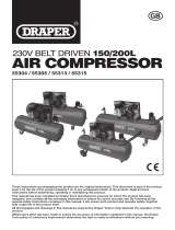 Draper 200L Stationary Belt-Driven Air Compressor Operating instructions