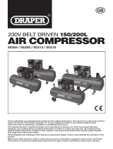 Draper 200L Belt-Driven Air Compressor Operating instructions