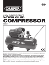 Draper V-Twin Air Compressor, 100L, 2.2kW Operating instructions