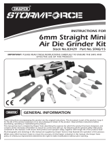 Draper Storm Force Mini Air Die Grinder Kit Operating instructions