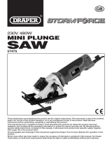 Draper Storm Force Mini Circular Saw, 85mm, 480W Operating instructions