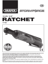 Draper Storm Force 10.8V Power Interchange Cordless Ratchet, 3/8" Sq. Dr Operating instructions