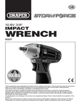 Draper Storm Force 10.8V Power Interchange Impact Wrench, 3/8" Sq. Dr., 80Nm Operating instructions