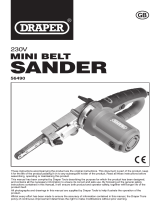 Draper Mini Belt Sander, 13mm, 400W Operating instructions