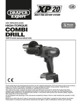 Draper XP20 20V Brushless Combi Drill - Bare Operating instructions