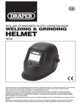 Draper Solar Powered Auto-Varioshade Welding and Grinding Helmet Operating instructions