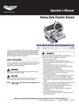 Vollrath Slicer, Electric, Heavy- Duty User manual