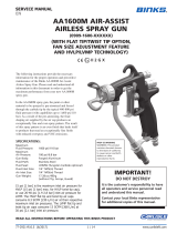 Binks AA1600M Air Assisted Airless Spray Gun User manual