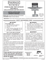 FireMagic Aurora Stand-Alone Post Grill User manual