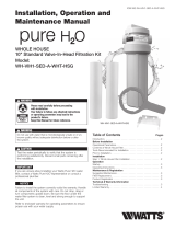 Watts pure H2O WH-VIH1-SED-A-WHT-HSG Installation guide