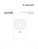 Adam Sub10 MK2 User manual