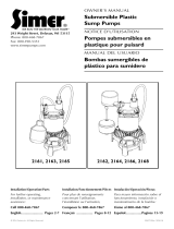 Simer Submersible Plastic Sump Pumps Owner's manual