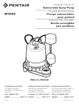 Pentair MYERS MSC133 Owner's manual