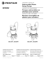 MYERS MS33PT, MS50PT, MS33PV, MS50PV Owner's manual