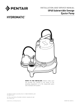 Hydromatic SP40 Submersible Sewage Ejector Pump Owner's manual