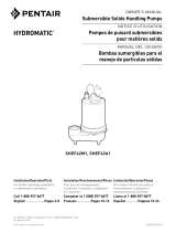 Pentair SHEF42M1, SHEF42A1 Submersible Solids Handling Pumps Owner's manual