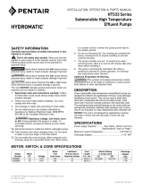 Hydromatic HTS33 Series Submersible High Temperature Effluent Pumps Owner's manual