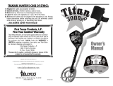 Bounty Hunter Titan 3000XD Owner's manual