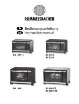 Rommelsbacher BG 1550 WIENEU User manual