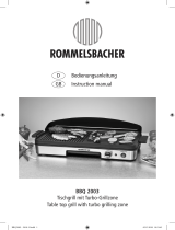 Rommelsbacher Tischgrill BBQ 2003 Owner's manual