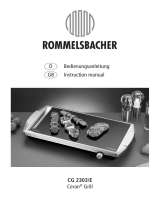 Rommelsbacher CG 2303/E Owner's manual