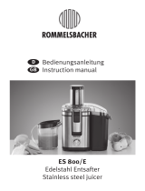Rommelsbacher ES 800/E Owner's manual