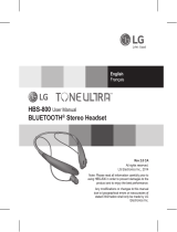 LG HBS-800 Owner's manual