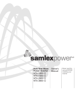 Samlexpower NTX-2000-12 Owner's manual