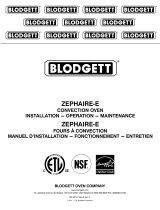 Blodgett ZEPHAIRE-E Operating instructions