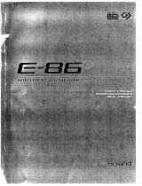 Roland E-86 Owner's manual