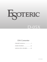 Esoteric D-05X Owner's manual