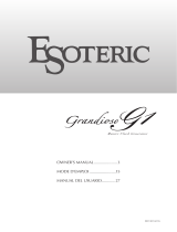 Esoteric Grandioso G1 Owner's manual