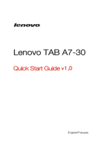 Mode d'Emploi pdf Lenovo IdeaTab A7-30 User manual