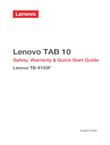 Lenovo Tab Series User Tab 10 Quick start guide