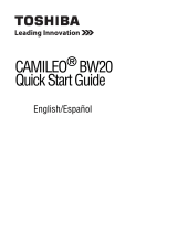 Toshiba Camileo BW20 Quick start guide