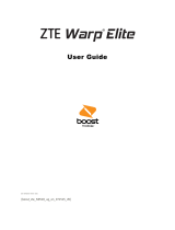 ZTE Warp Elite Boost Mobile User guide