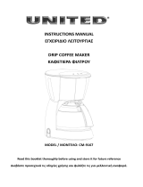 United CM-9167 WITH INOX CARAFE Operating instructions