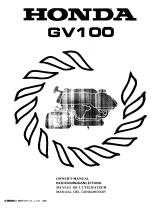 Honda GV 100 Owner's manual