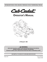 Cub Cadet Z-Force-S 48 User manual