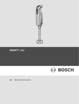 Bosch MSM7700AU/01 User manual