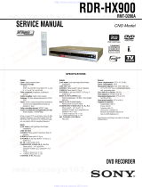 Sony RDR-HX900 User manual
